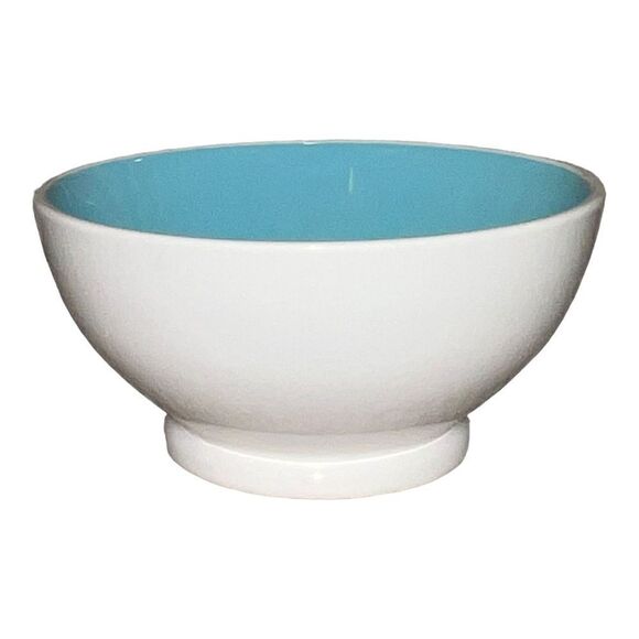 Rae Dunn Artisan Collection EAT Light Blue Interior Cereal Soup Bowl EUC - Picture 2 of 4